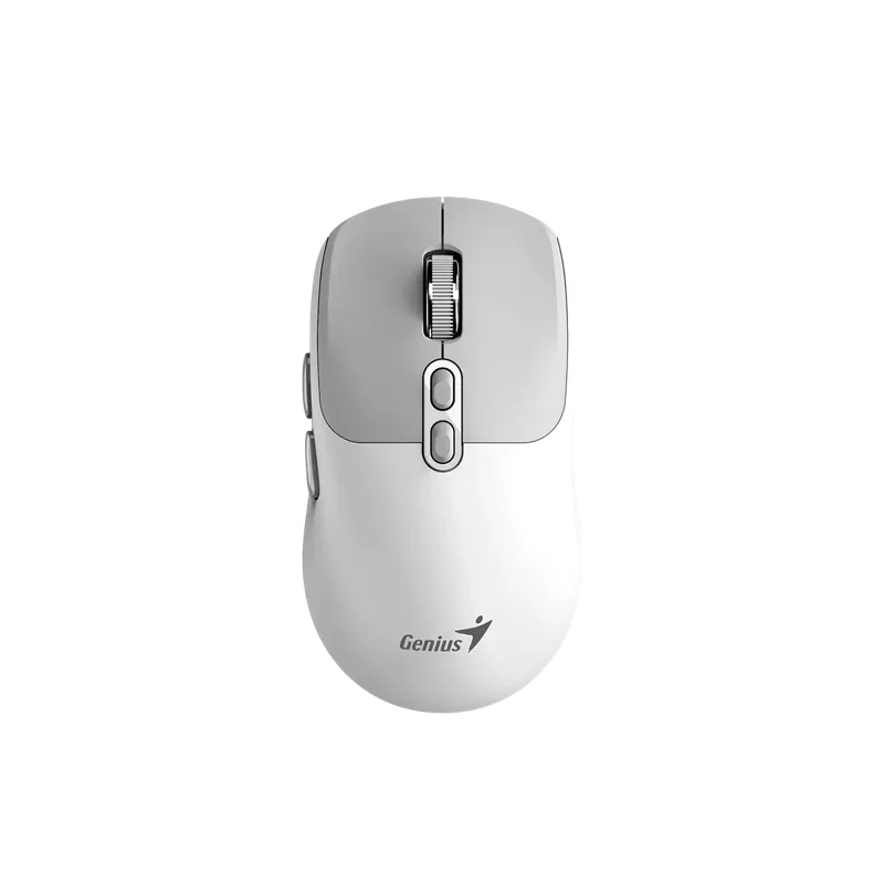 Mouse Genius dual inalámbrico/Bluetooth NX-8080S Bluetooth AI Copilot 7-BOT silencioso · Blanco