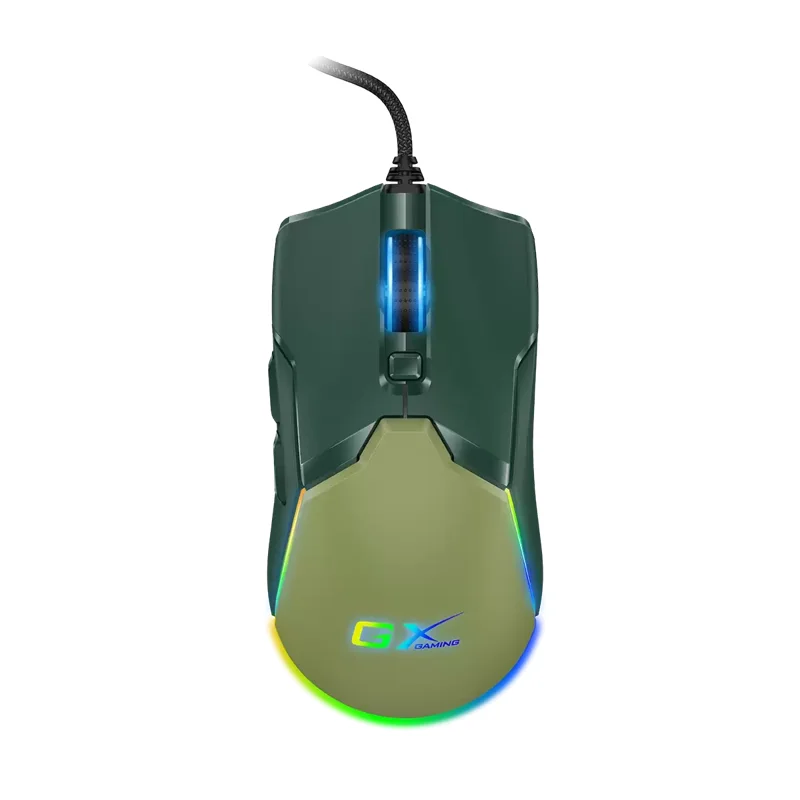 Mouse Genius GX Scorpion M700 7200 DPI 6-BOT programables + memoria integrada RGB · Militar verde