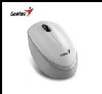 Mouse Genius inalámbrico NX-7009 Blueeye ergonómico · Blanco gris