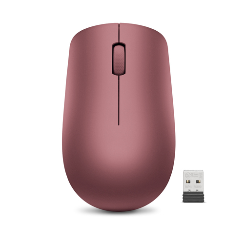 Mouse inalámbrico Lenovo 530 · 1200 DPI · Rojo cereza