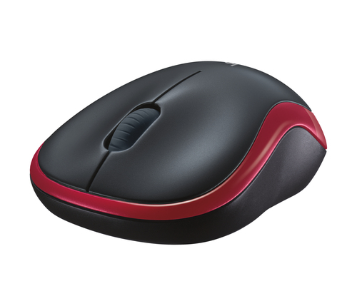 Mouse Logitech M185 inalámbrico · Rojo