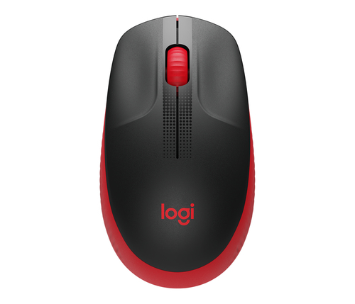 Mouse Logitech M190 inalámbrico tamaño completo · Rojo