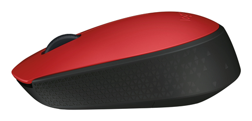 Mouse inalámbrico Logitech M170 · 2.4 GHz · Receptor USB · Rojo