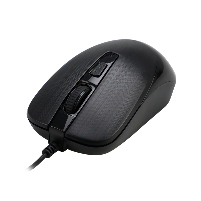 Mouse óptico Teros TE-5076N · 1600 DPI · USB · 4 botones
