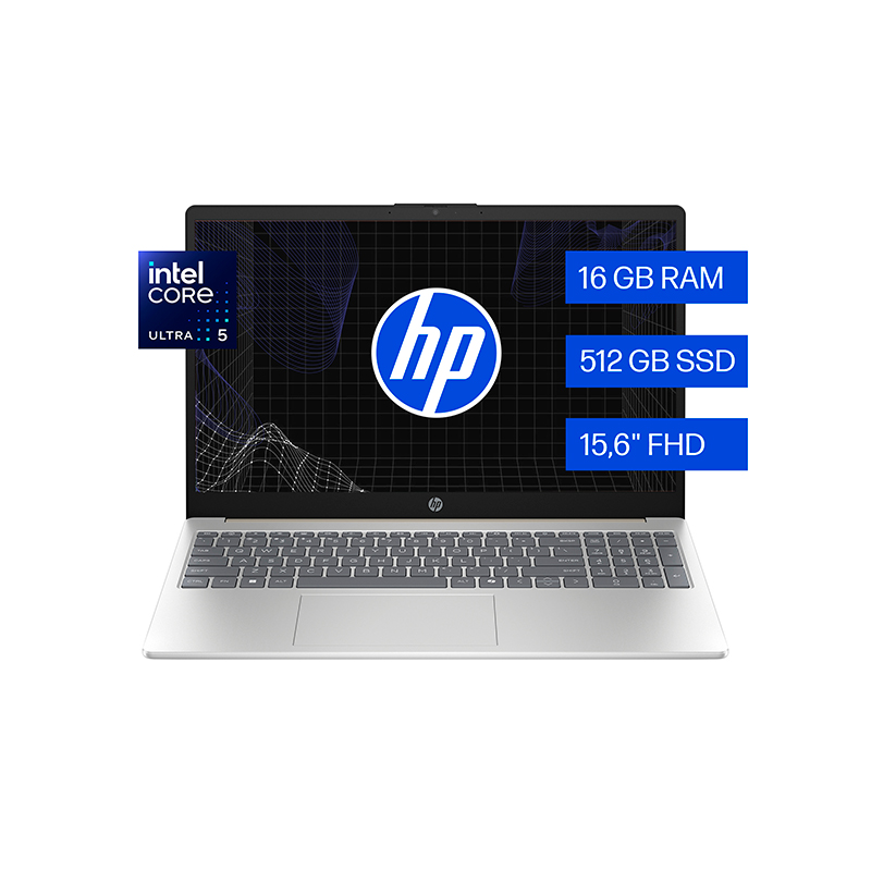Laptop HP 15 15-fd2361la 15.6" · Core Ultra 5 · 16 GB RAM · SSD 512 GB · FreeDOS