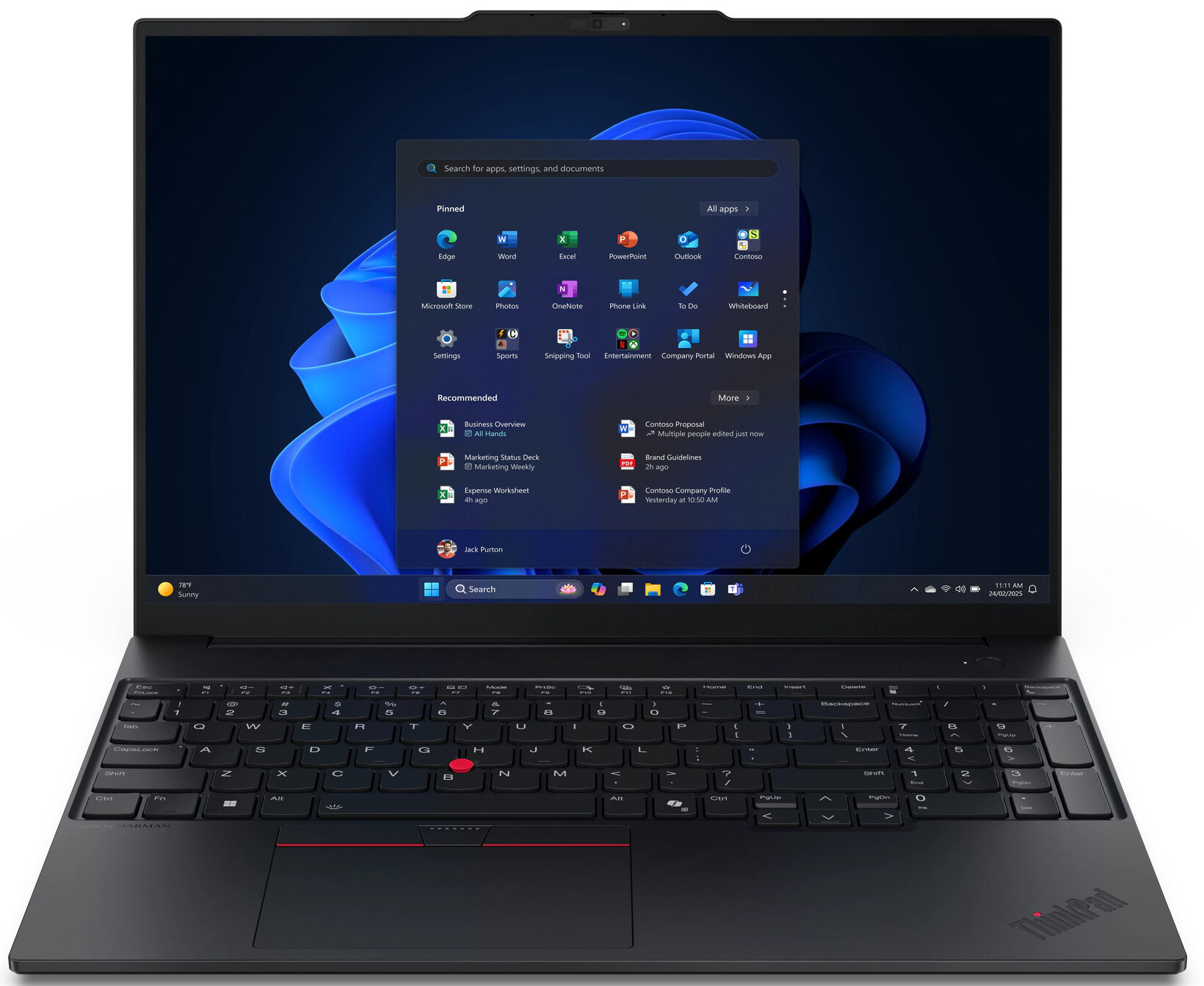 Laptop Lenovo ThinkPad E16 Gen 3 16" · Core Ultra 9 185H · 16 GB RAM · SSD 1 TB · Windows 11 Pro