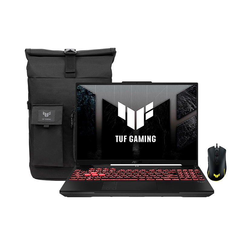 Laptop gamer ASUS TUF Gaming F16 FX608JHI 16" · Core i7-14650HX · 16 GB · SSD 512 GB · RTX 5050 8 GB