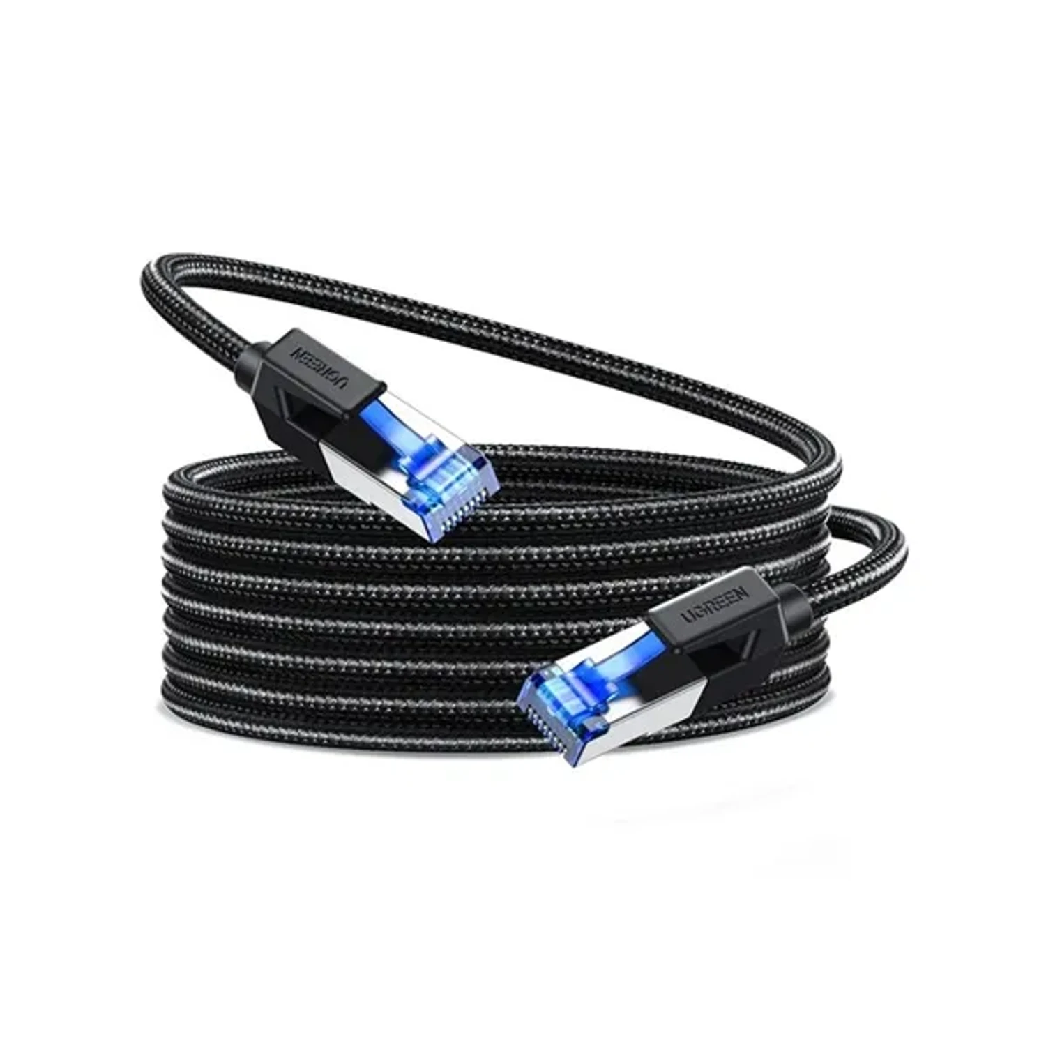 NW153 - CABLE ETHERNET TRENZADO - COBRE PURO - CAT8 - 15 MTS - NEGRO
