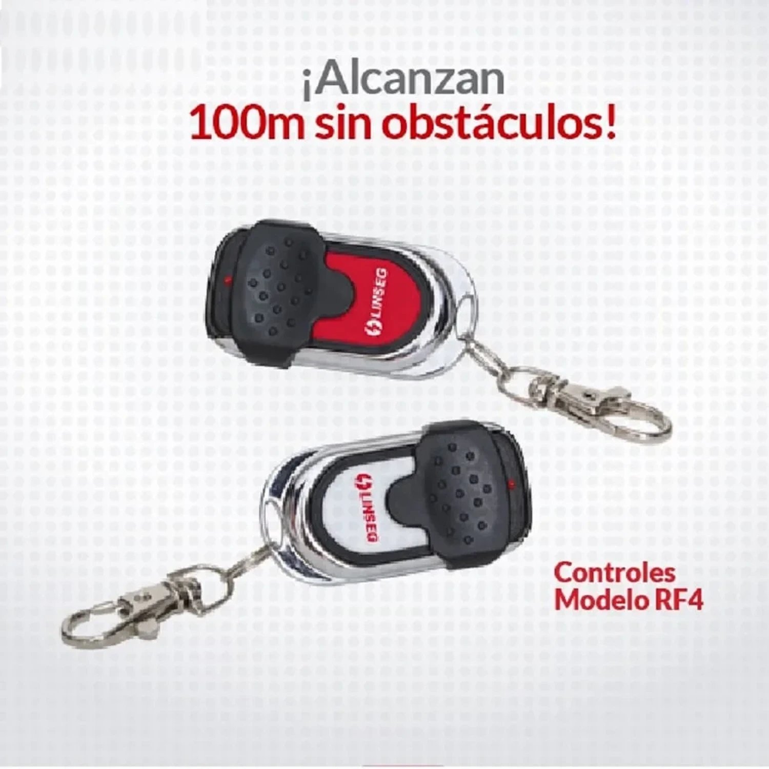 OUTLET - CONTROL REMOTO LINSEG RF-4 ALIMENTACION BATERIA 12V A27 4 CANALES INDEPENDIENTES