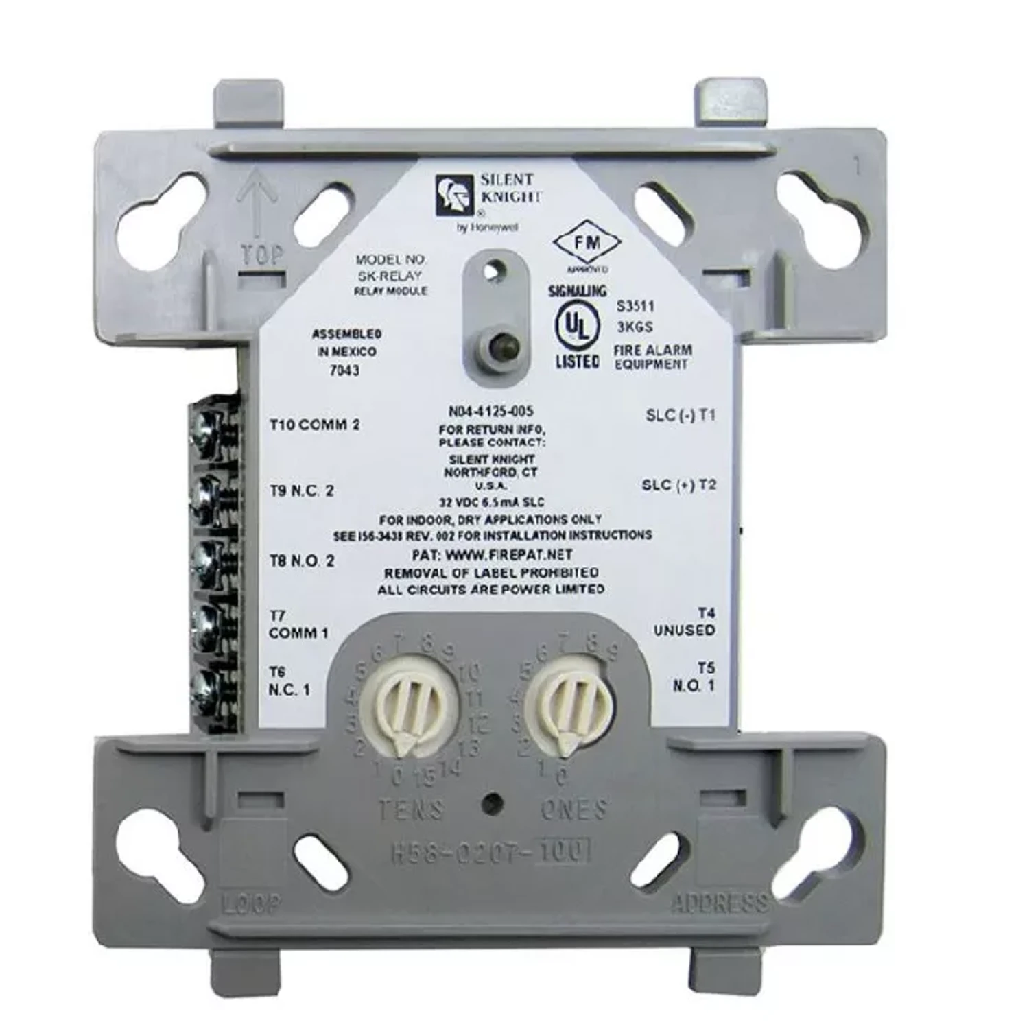 OUTLET - SILENT KNIGHT - MODULO DE DOBLE RELEVADOR, LED DE ESTADO, VERDE EN ESTADO NORMAL Y ROJO EN ALARMA. - SOPORTA CABLEADO DE CLASE B
