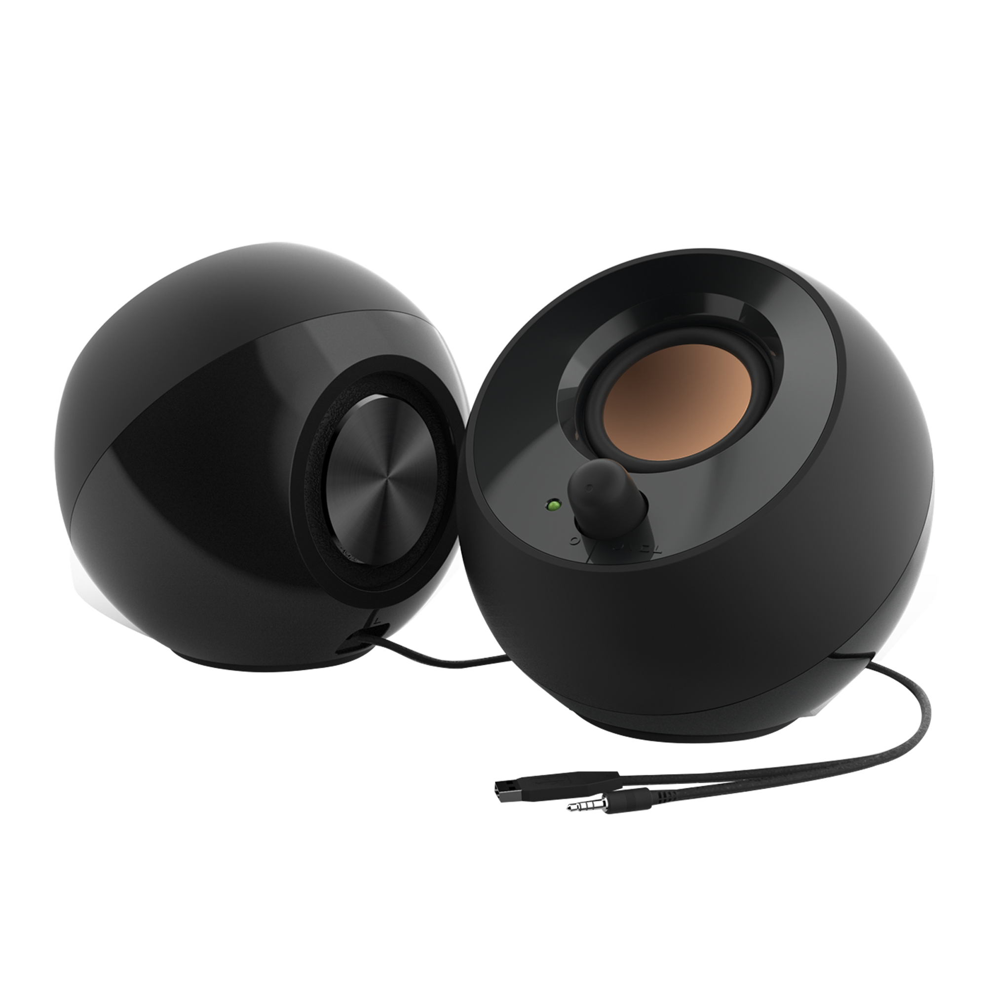 Parlantes Creative Pebble 2.0 4.4W 3.5MM USB power · Negro
