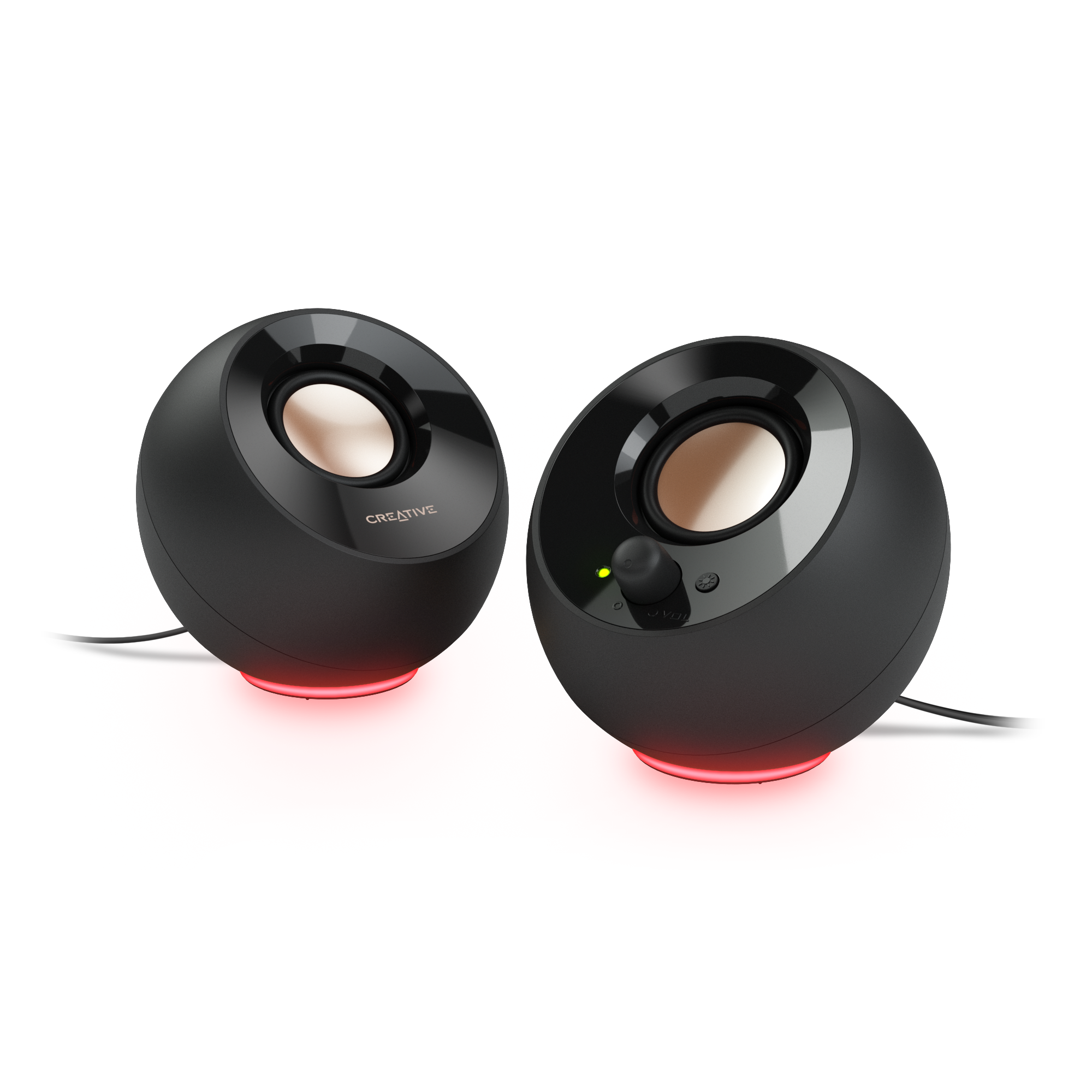 Parlantes Creative Pebble SE RGB 2.0 4.4W · 8.8W 3.5MM USB power · Negro