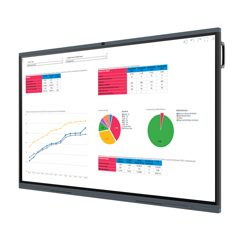 Pantalla interactiva táctil Teros TE-DP7501DN 75" · UHD IPS · LAN y WiFi · Bluetooth 5.0