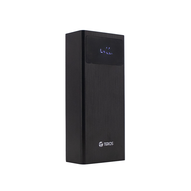 Power bank Teros TE-7059N · 30000 mAh · 65W PD · USB-A/USB-C · Negro