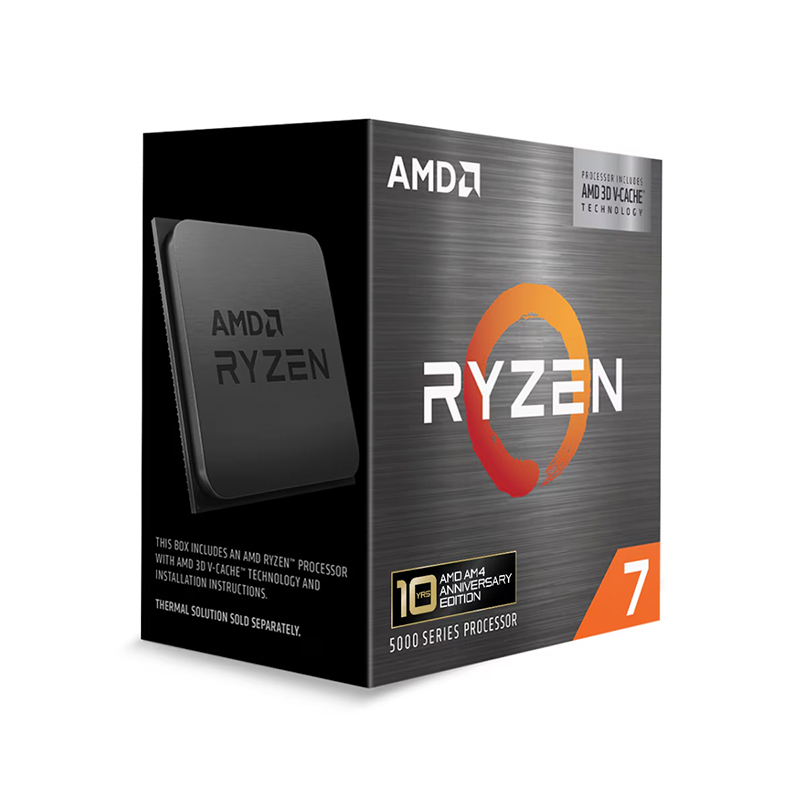 Procesador AMD Ryzen 7 5800X3D · 3.4/4.5 GHz · 8 núcleos · 96 MB L3 · AM4
