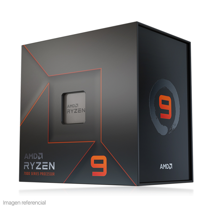 Procesador AMD Ryzen 9 7900X · 4.7/5.6 GHz · 12 núcleos · AM5