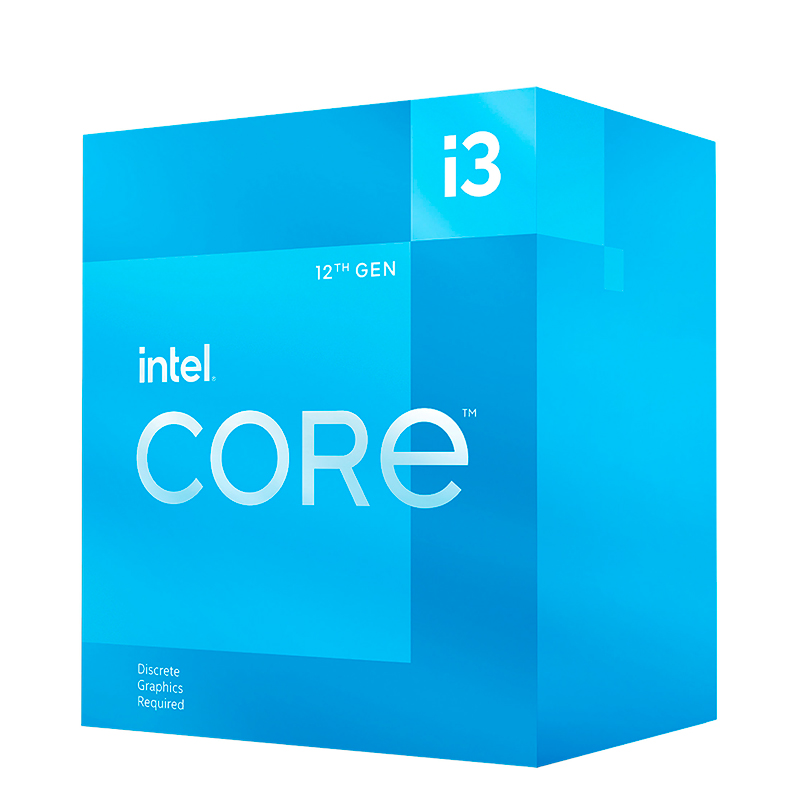 Procesador Intel Core i3-12100F · hasta 4.30 GHz · LGA1700