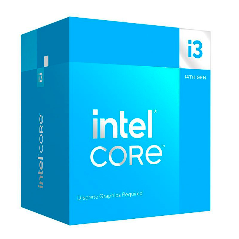 Procesador Intel Core i3-14100F · 3.5/4.7 GHz · 12 MB caché · LGA1700