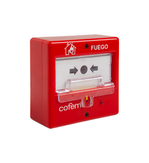 Pulsador de alarma rearmable convencional Cofem PUCAR