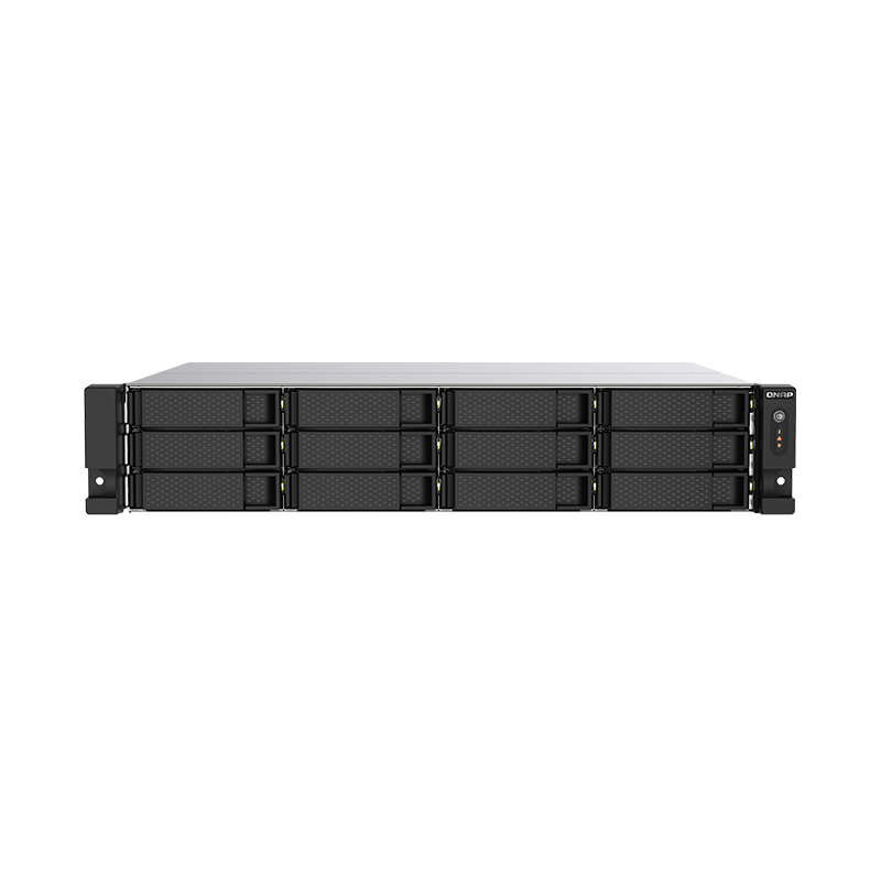 NAS QNAP TS-1273AU-RP · 12 bahías · Ryzen V1500B · 8 GB DDR4 · Rack 2U