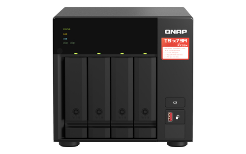 NAS QNAP TS-473A · 4 bahías · Ryzen V1500B · 8 GB DDR4