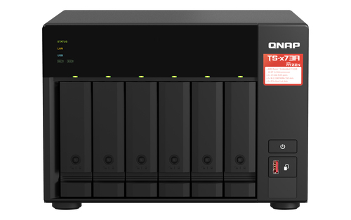 NAS QNAP TS-673A · 6 bahías · Ryzen V1500B · 8 GB RAM