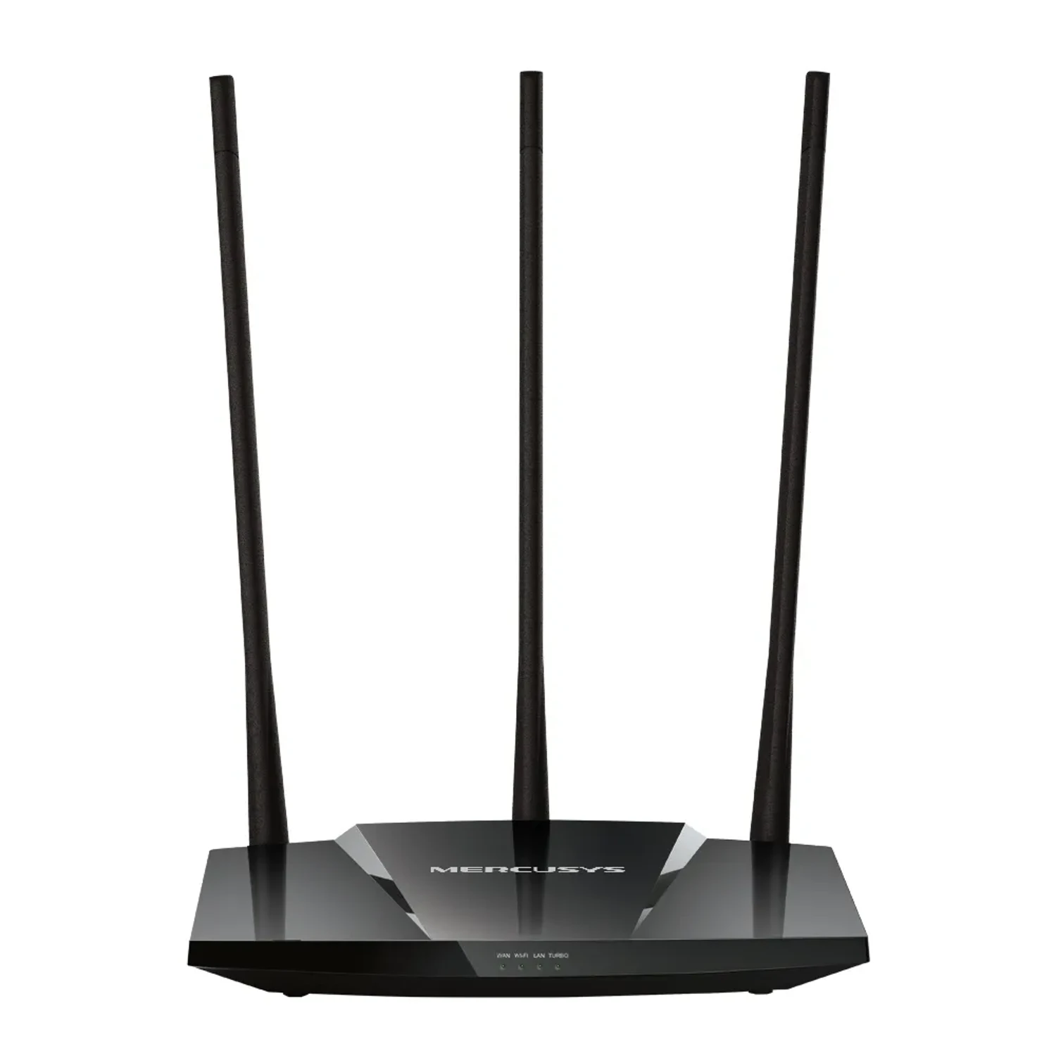 Router MERCUSYS rompe muros WiFi 4 N300 single band (2.4GHz), hasta 300Mbps, 3 antenas 7dBi, 1 puerto WAN + 3 LAN Fast, botón Turbo, alta cobertura.