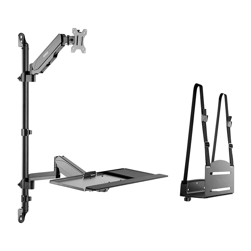 Soporte de pared para monitor Speaka Professional SP-MM-710 · Con bandeja para teclado