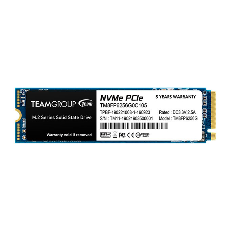 SSD Teamgroup MP33 · 256 GB · M.2 · NVMe PCIe 3.0 x4