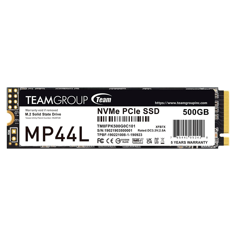 SSD Teamgroup MP44L · 500 GB · M.2 · NVMe PCIe 4.0 x4