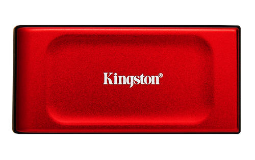SSD externo Kingston XS1000 · 1 TB · USB-C 3.2 Gen 2 · Rojo
