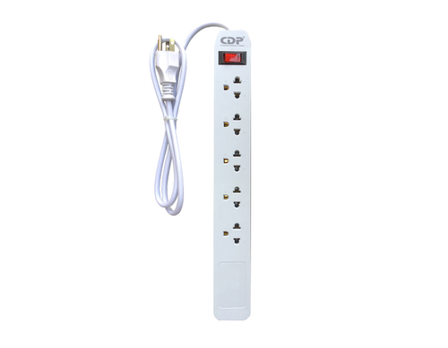 Supresor de picos CDP 05 tomas 220V · Blanco
