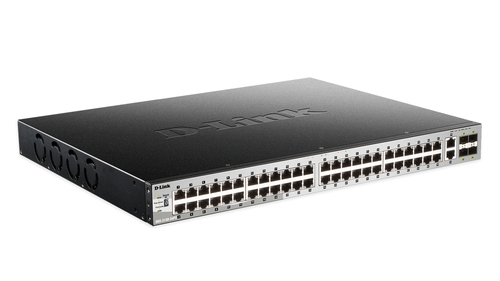 Switch administrable capa 3 D-Link DGS-3130-54PS · 48 puertos Gigabit PoE · 4 SFP+