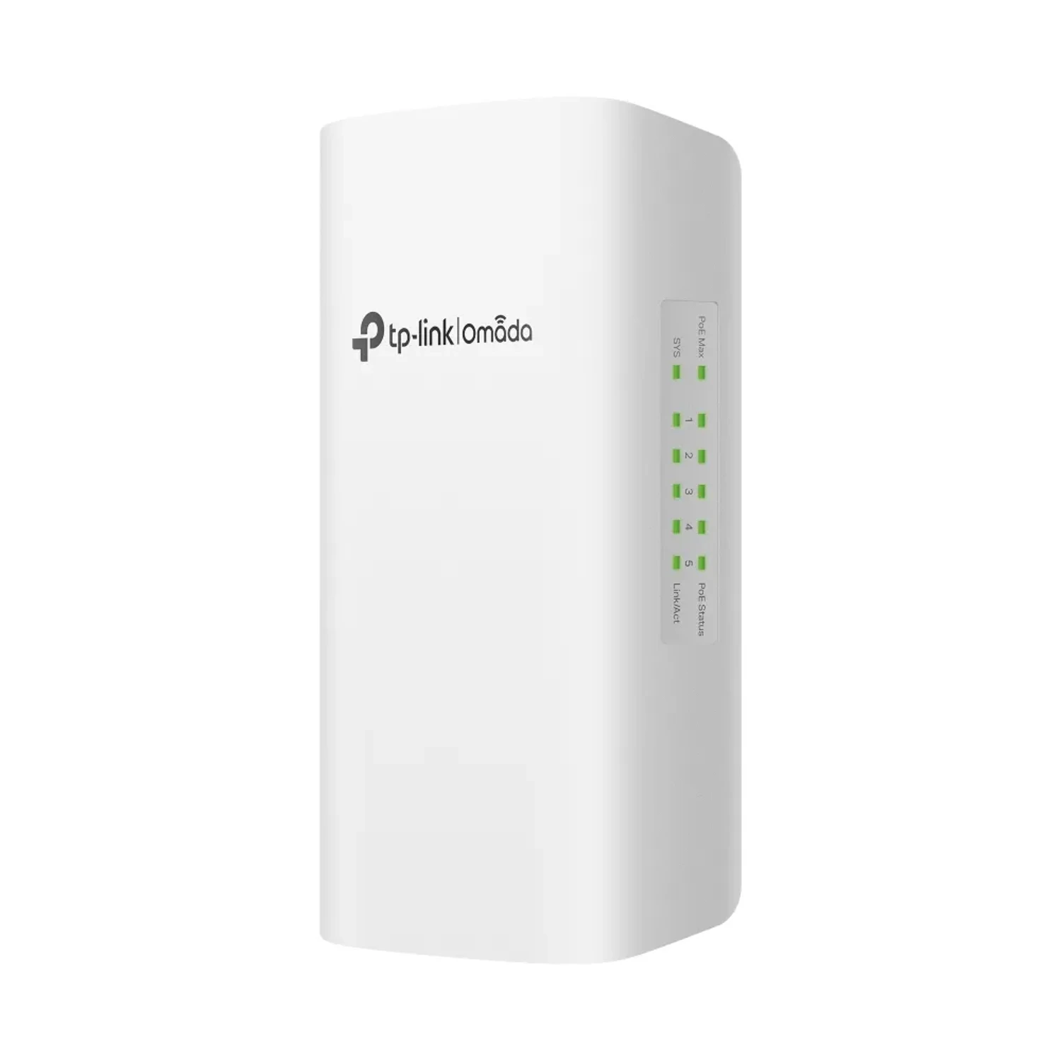 Switch administrable Omada L2+, 5 Gb (1 PoE++ In, 4 PoE+ Out 64W), IP55, 10Gbps, jumbo 9K, ACL, QoS, IGMP, static routing.