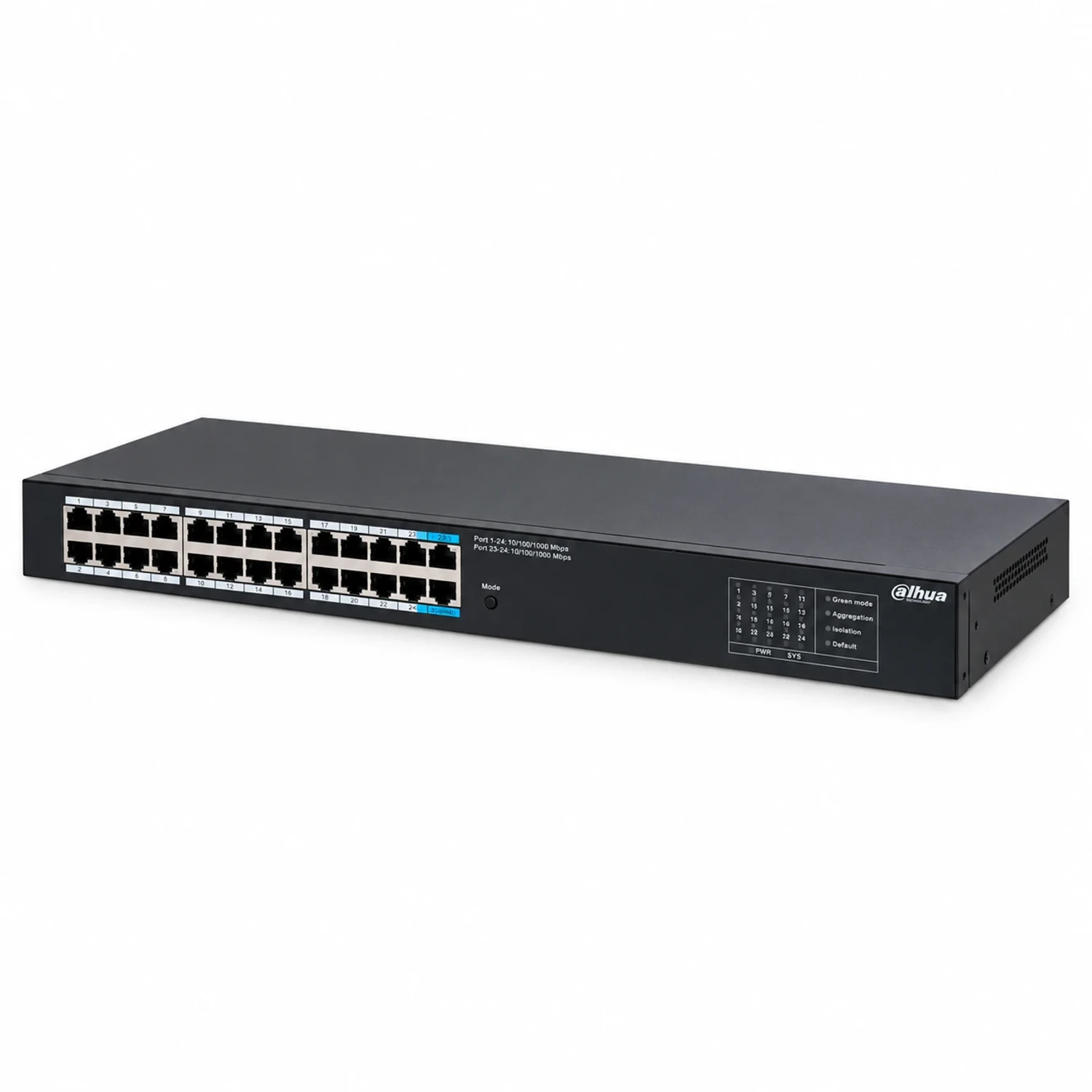 SWITCH GIGABIT 24 PUERTOS, NO ADMINISTRABLE, CARCASA METÁLICA (NO POE)