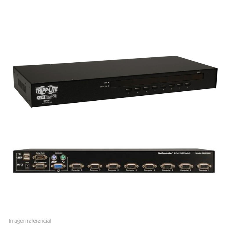 Switch KVM Tripp Lite B042-008 · 8 puertos USB/PS2