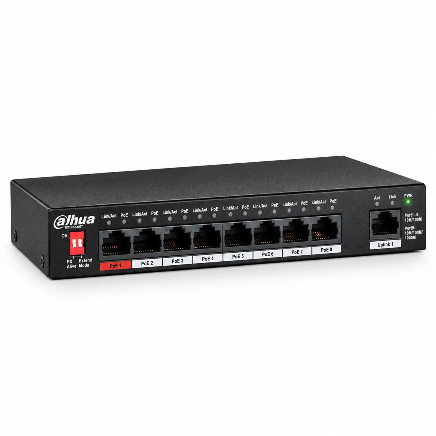 SWITCH POE 8 PUERTOS 10/100, 96W TOTAL (HI-POE, PUERTO 1 60W)