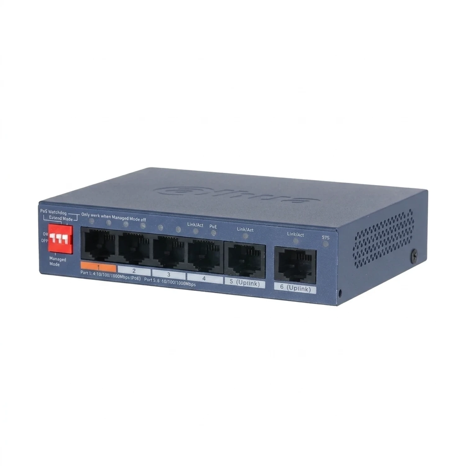 SWITCH POE CLOUD (DOLYNK) L2 6P (4P POE 10/100/1000 + 2P UPLINK GIG), 60W (P1 60W)