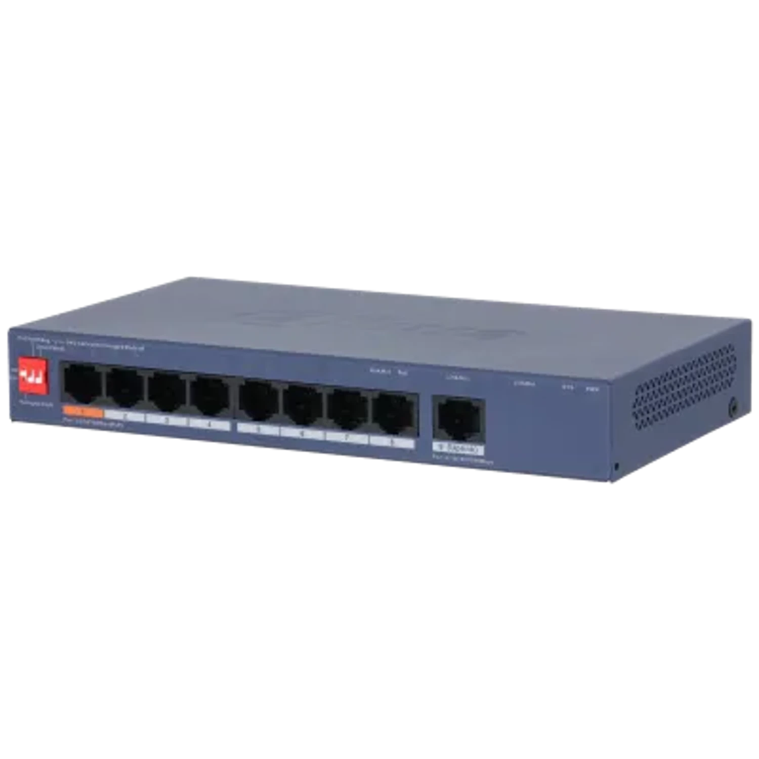 SWITCH POE CLOUD (DOLYNK) L2 9P (8P POE 10/100 + 1P UPLINK GIG), 60W (DIP: WATCHDOG/EXTEND 250M)