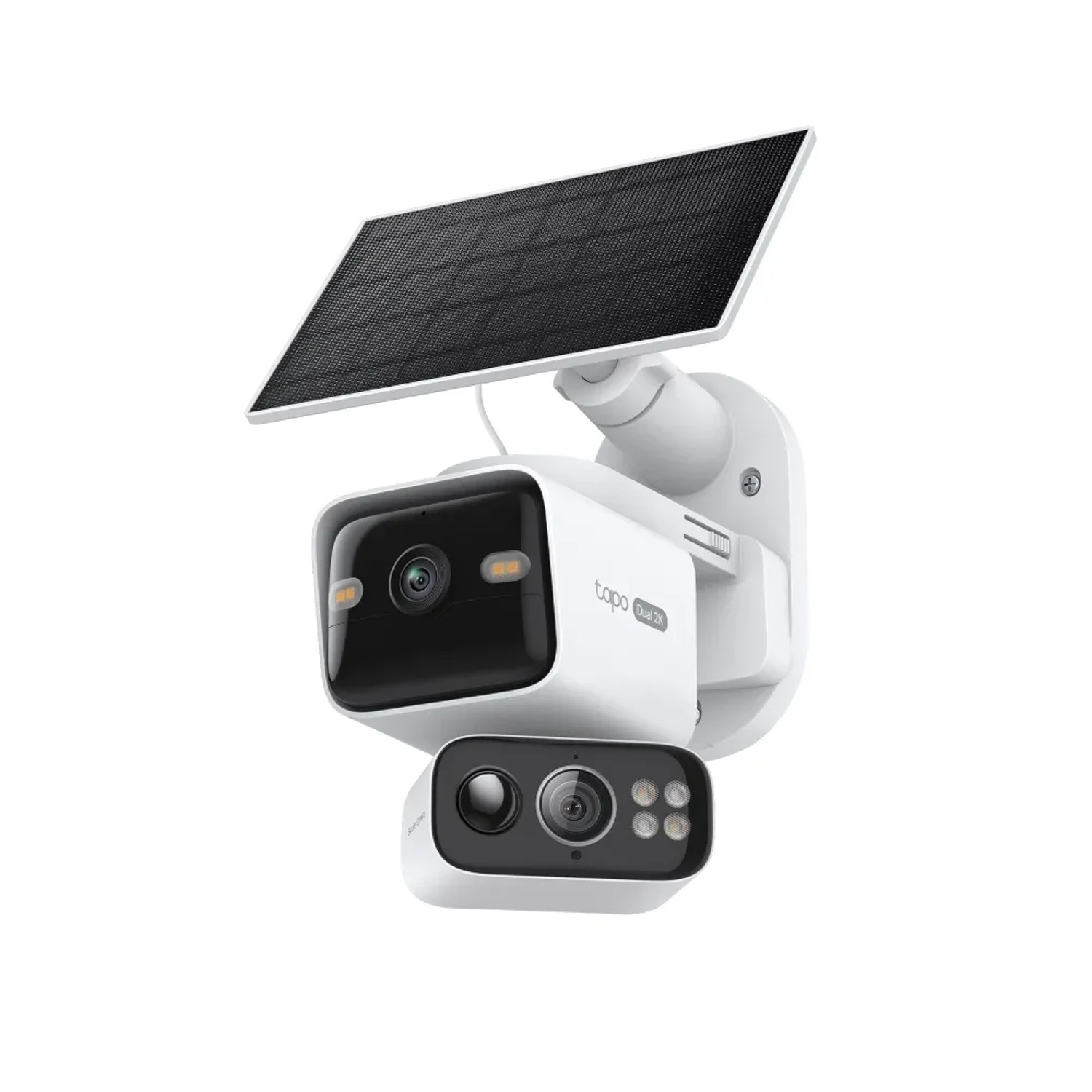 Tapo C645D KIT camara Tapo exterior wifi DOBLE LENTE 3MP 2304x1296 2K, pan tilt 360, bateria 10000mAh con panel solar, vision nocturna a color 10 m, deteccion inteligente AI, audio bidireccional,