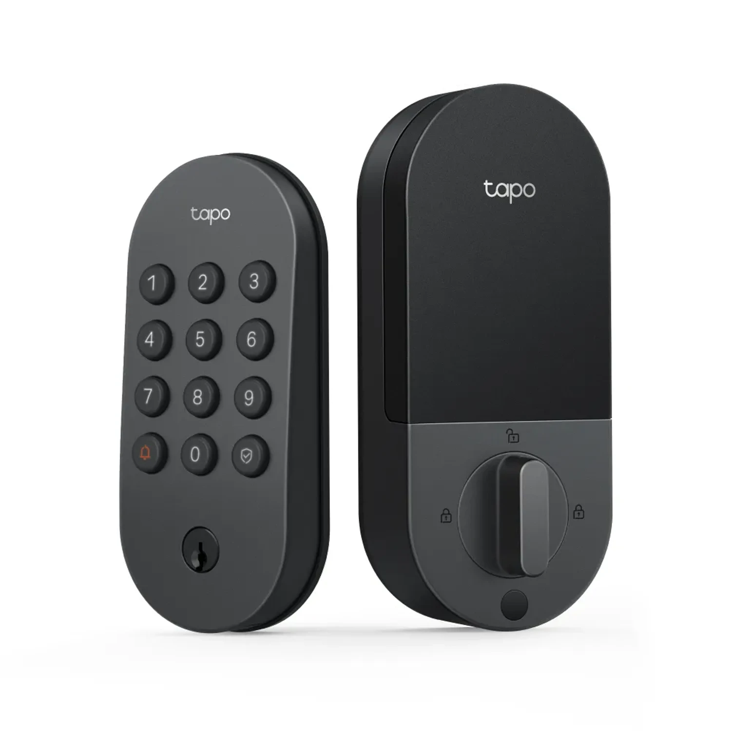 Tapo DL100 cerradura inteligente wifi y bluetooth con teclado numerico, bloqueo automatico, claves temporales, 2 llaves fisicas de respaldo, baterias AA, control desde app, compatible con asistentes d