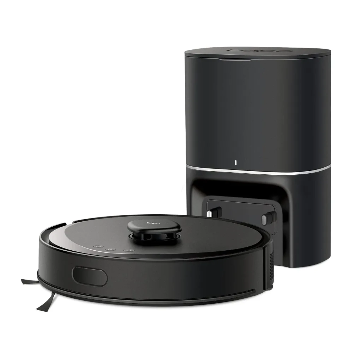 Tapo RV30 Max Plus robot aspiradora trapeadora, navegacion LiDAR e IMU, succion 5300Pa, base autovaciado 3L, deposito polvo 250ml, tanque agua 300ml, bateria 2600mAh, control por app.