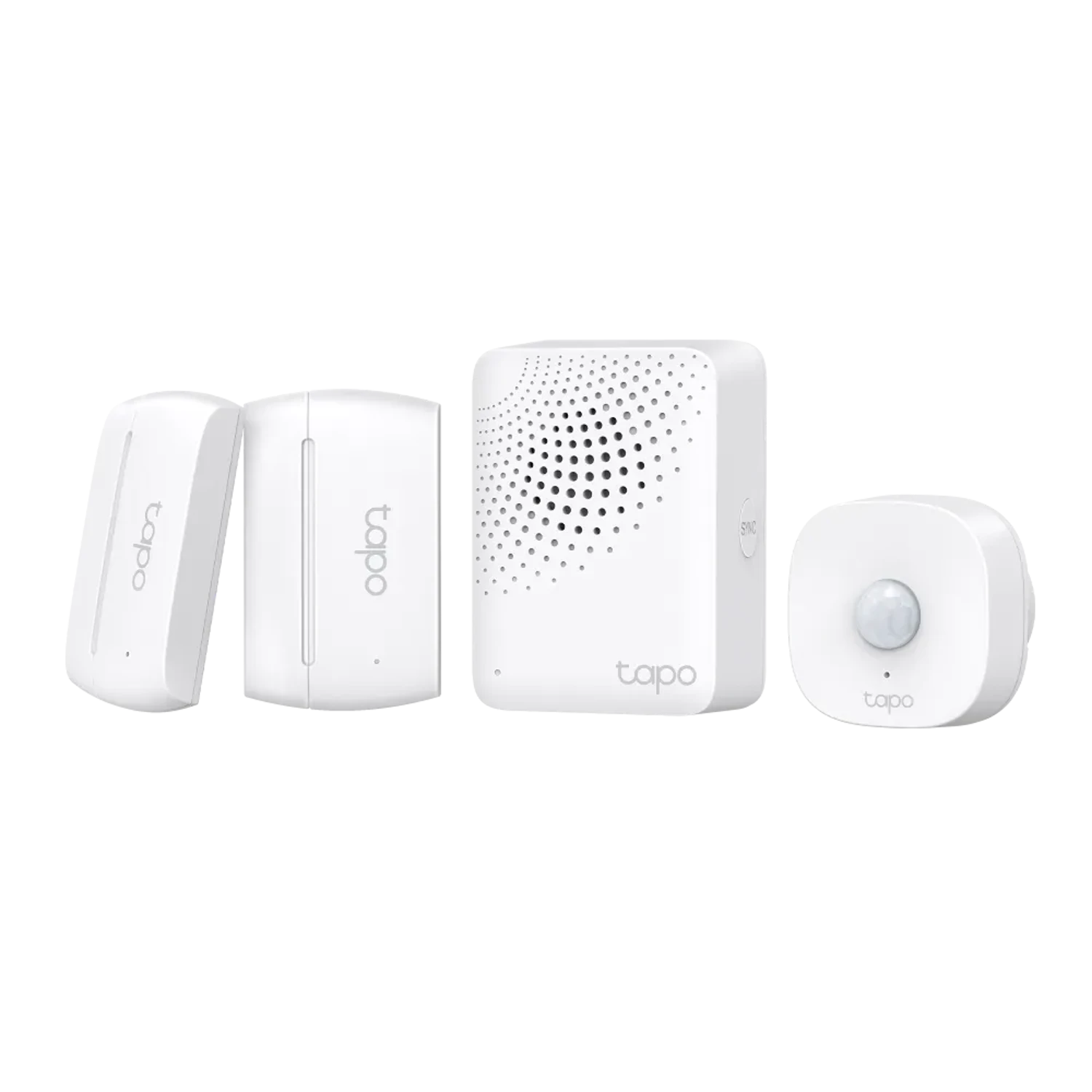 Tapo T30 KIT sensor smart home con hub, incluye sensor de movimiento y puertas, comunicacion 868 MHz, bateria incluida, alarmas 90 dB, automatizaciones y control desde app, compatible con asistentes d