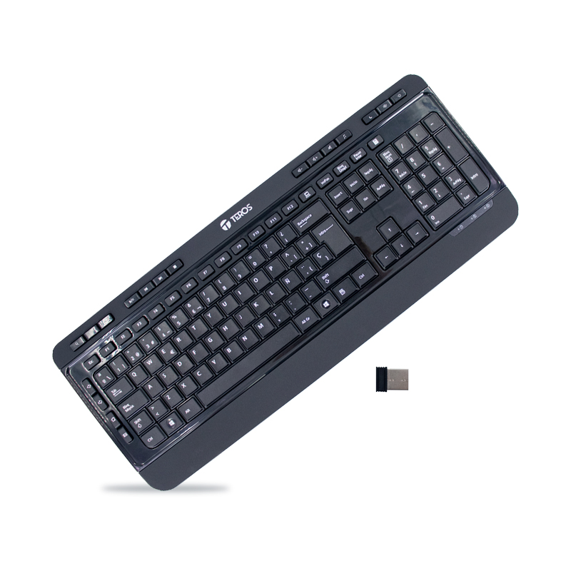Teclado inalámbrico Teros TE-4074CS · 2.4 GHz · Receptor USB · Español