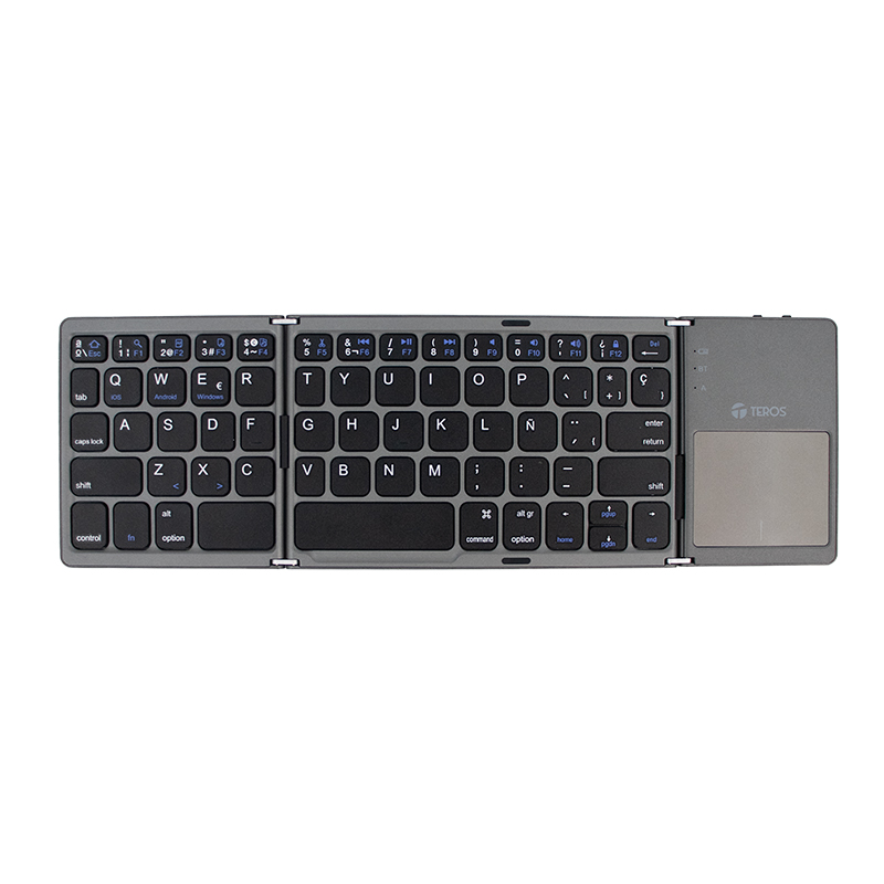 Teclado plegable Teros TE-4075S · Bluetooth · USB-C · 190 g