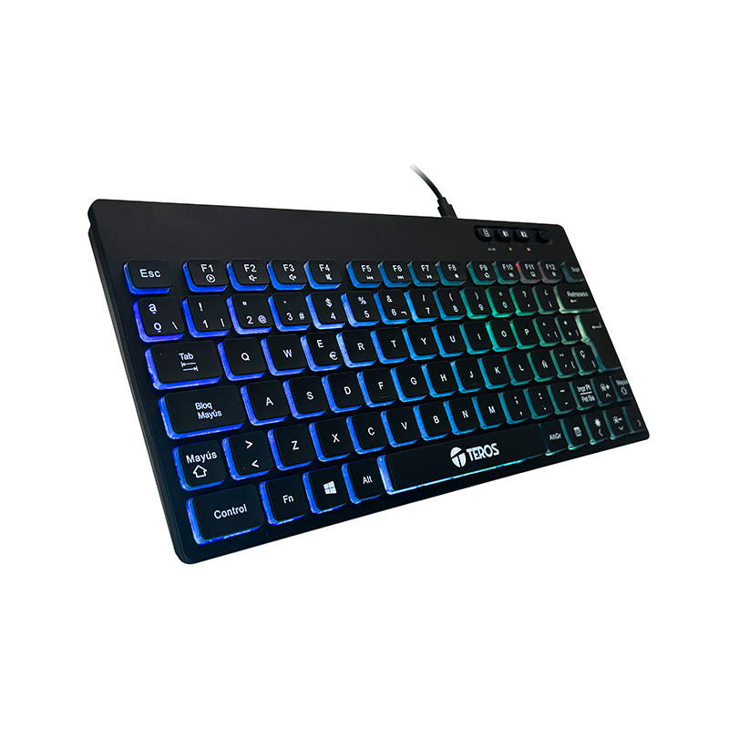Teclado gamer inalámbrico Teros TE-4066G · Switches Outemu · RGB · Español