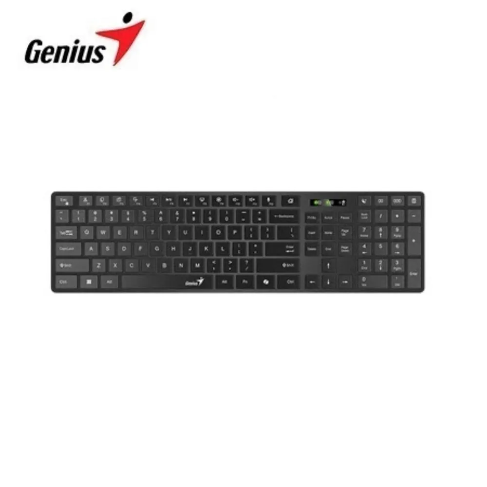 Teclado Genius dual inalámbrico/Bluetooth Slimstar 7250BT AI Copilot multimedia en español · Negro