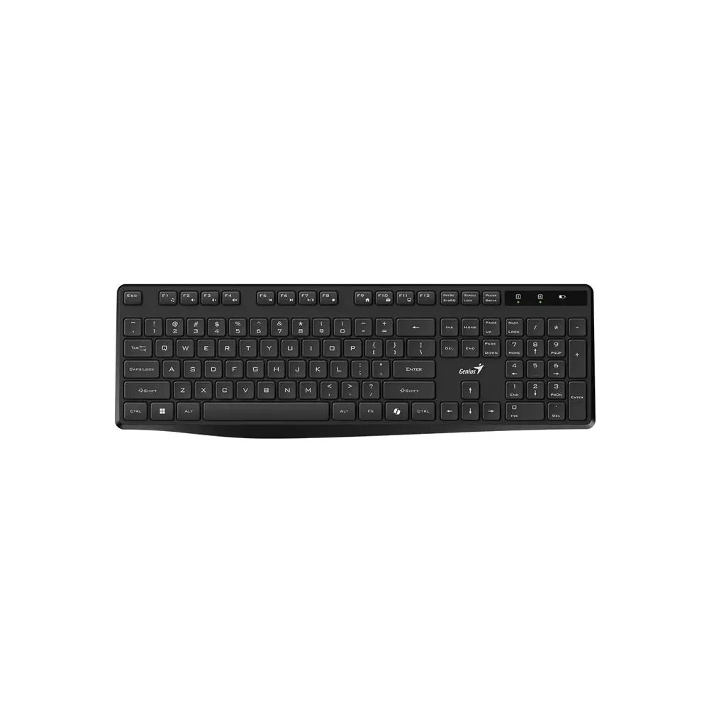 Teclado Genius inalámbrico KB-7200 AI Copilot silencioso multimedia USB en español · Negro