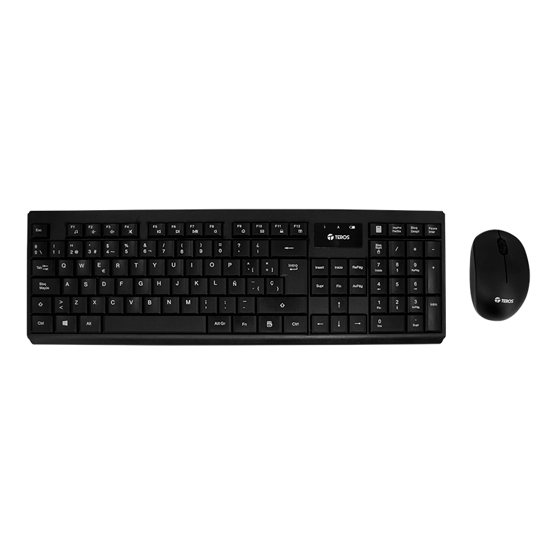 Kit teclado y mouse inalámbrico Teros TE-4071S · 2.4 GHz · 106 teclas · Español