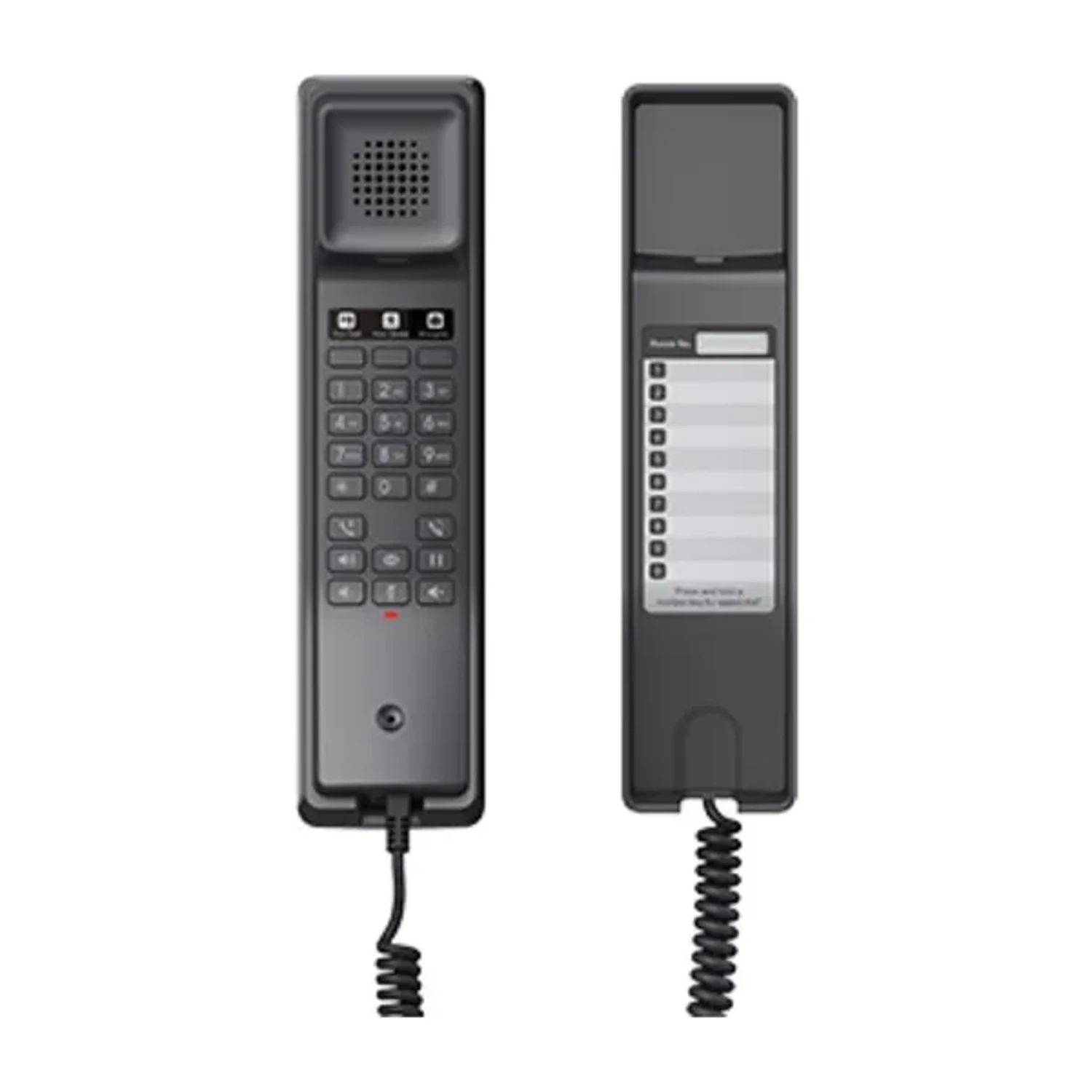 TELÉFONO IP/SIP HOTELERO, WI-FI DOBLE BANDA, 2 CUENTAS SIP, GESTIÓN Y APROVISIONAMIENTO GDMS, AUDIO HD EN AURICULAR Y ALTAVOZ, CONFERENCIA DE 3 VÍAS, INCLUYE MONTAJE EN PARED, COLOR NEGRO